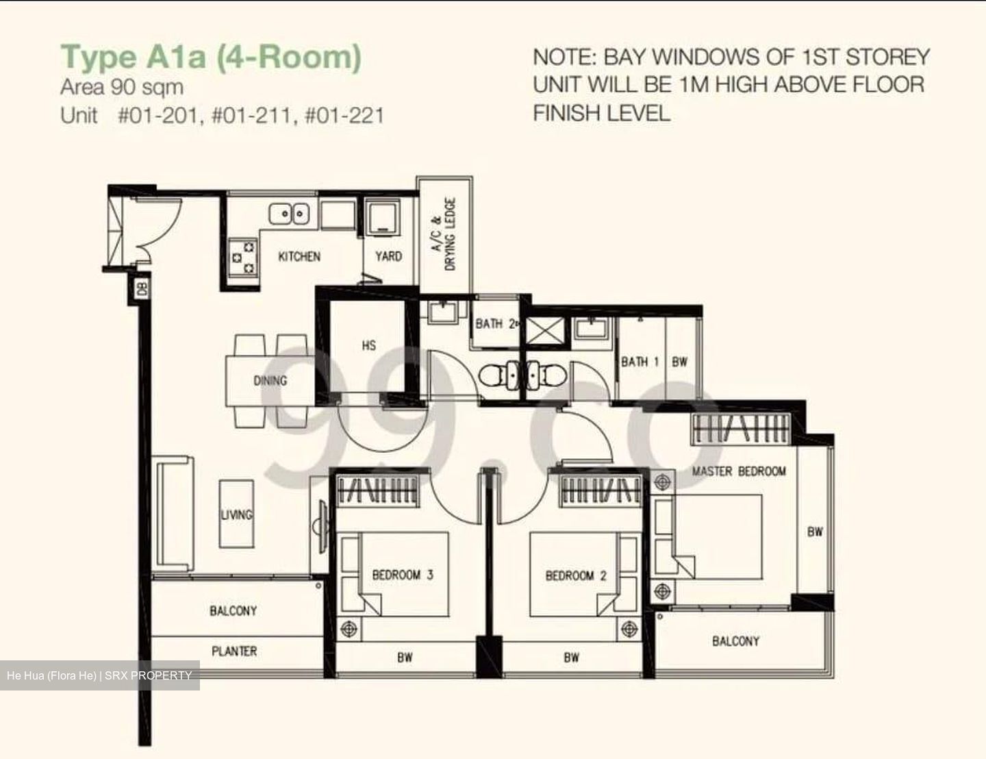 Blk 588B Park Central @ Amk (Ang Mo Kio), HDB 4 Rooms #501237101